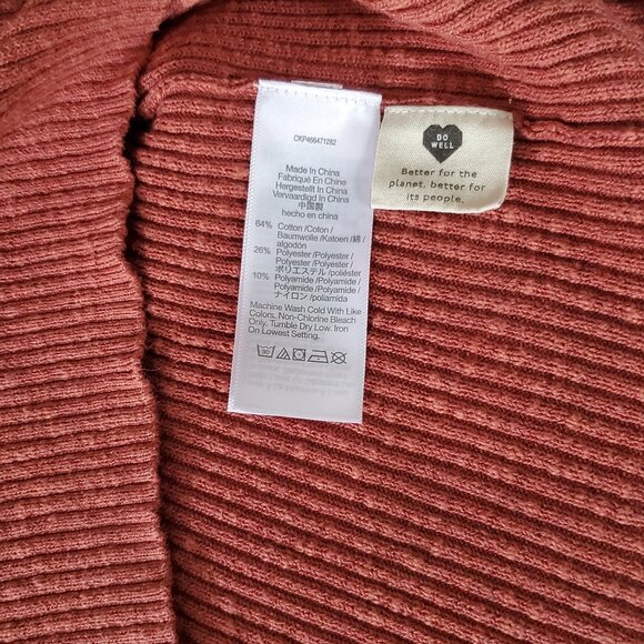Madewell Long Sleeve Button Down Ribbed Scoop Neck Cardigan Top - Picture 3 of 6